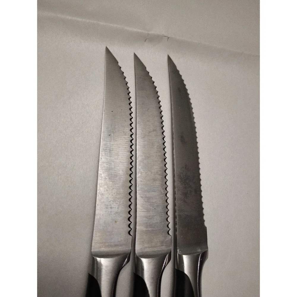 Bellemain Premium Steak Knives Set of 3 Stainless Steel Kitchen Knife Black